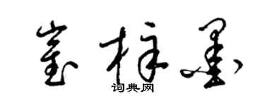 梁锦英崔梓墨草书个性签名怎么写