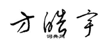 梁锦英方皓宇草书个性签名怎么写