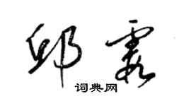 梁锦英邱霞草书个性签名怎么写