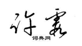 梁锦英许霞草书个性签名怎么写