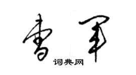 梁锦英曹军草书个性签名怎么写