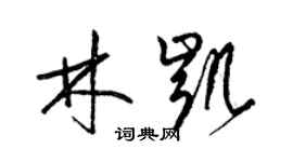 梁锦英林凯草书个性签名怎么写