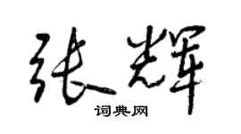 曾庆福张辉行书个性签名怎么写