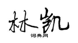 曾庆福林凯行书个性签名怎么写