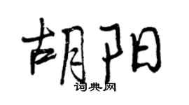 曾庆福胡阳行书个性签名怎么写