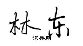 曾庆福林东行书个性签名怎么写