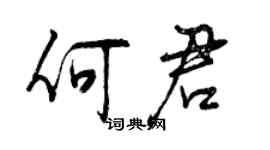 曾庆福何君行书个性签名怎么写
