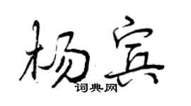 曾庆福杨宾行书个性签名怎么写
