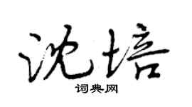 曾庆福沈培行书个性签名怎么写
