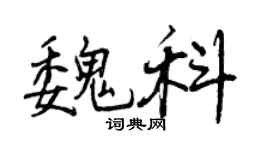 曾庆福魏科行书个性签名怎么写