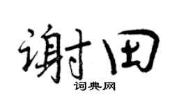 曾庆福谢田行书个性签名怎么写