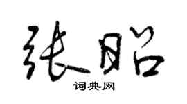 曾庆福张昭行书个性签名怎么写