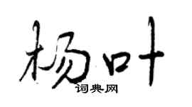 曾庆福杨叶行书个性签名怎么写