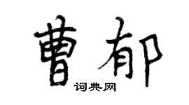 曾庆福曹郁行书个性签名怎么写