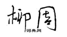 曾庆福柳周行书个性签名怎么写