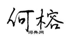 曾庆福何榕行书个性签名怎么写