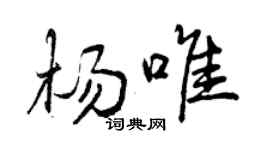 曾庆福杨唯行书个性签名怎么写