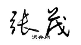 曾庆福张茂行书个性签名怎么写