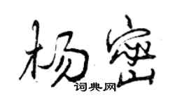 曾庆福杨密行书个性签名怎么写