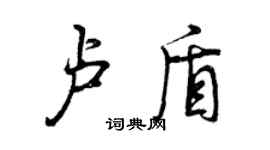 曾庆福卢盾行书个性签名怎么写
