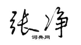 曾庆福张净行书个性签名怎么写