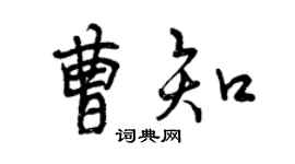 曾庆福曹知行书个性签名怎么写