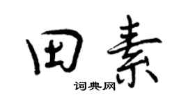 曾庆福田素行书个性签名怎么写