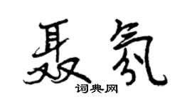 曾庆福聂氛行书个性签名怎么写
