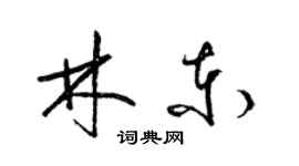 梁锦英林东草书个性签名怎么写