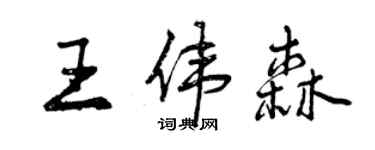 曾庆福王伟森行书个性签名怎么写