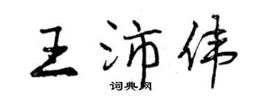 曾庆福王沛伟行书个性签名怎么写