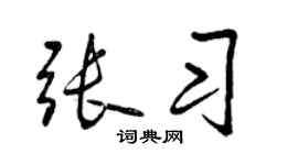 曾庆福张习行书个性签名怎么写