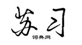 曾庆福苏习行书个性签名怎么写