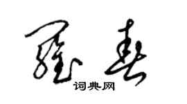 梁锦英罗春草书个性签名怎么写