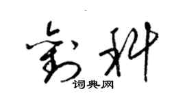 梁锦英刘科草书个性签名怎么写