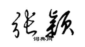 梁锦英张颖草书个性签名怎么写