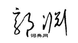 梁锦英郭渊草书个性签名怎么写