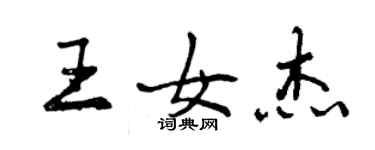 曾庆福王女杰行书个性签名怎么写