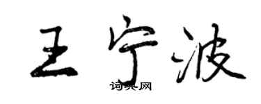 曾庆福王宁波行书个性签名怎么写
