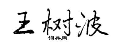 曾庆福王树波行书个性签名怎么写