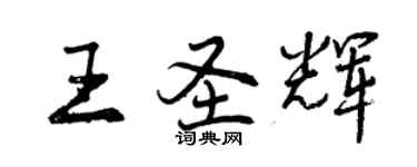 曾庆福王圣辉行书个性签名怎么写