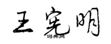 曾庆福王宪明行书个性签名怎么写