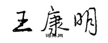 曾庆福王康明行书个性签名怎么写