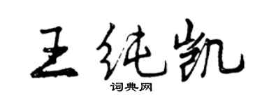 曾庆福王纯凯行书个性签名怎么写