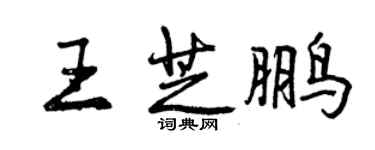 曾庆福王芝鹏行书个性签名怎么写