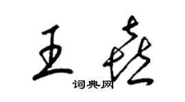 梁锦英王喜草书个性签名怎么写