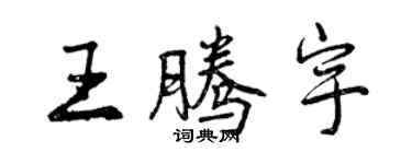 曾庆福王腾宇行书个性签名怎么写