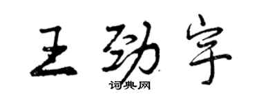 曾庆福王劲宇行书个性签名怎么写