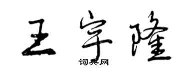 曾庆福王宇隆行书个性签名怎么写