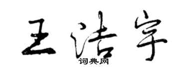 曾庆福王洁宇行书个性签名怎么写